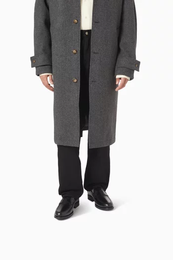 حذاء سهل الارتداء بسير بيني جلد