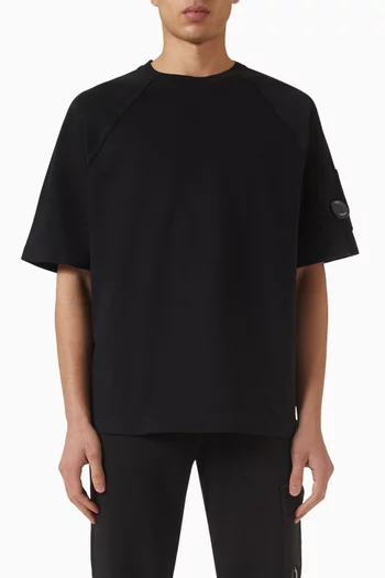 سويت شيرت بأكمام قصيرة صوف خفيف