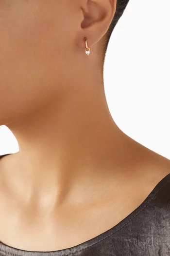 أقراط بحلي بشكل قلب مرصعة بالكريستال فضة إسترلينية مطلية بالذهب عيار 18