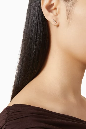 أقراط بتصميم لأعلى الأذن مرصعة بكريستالات ماركيز فضة إسترلينية مطلية بالذهب عيار 18