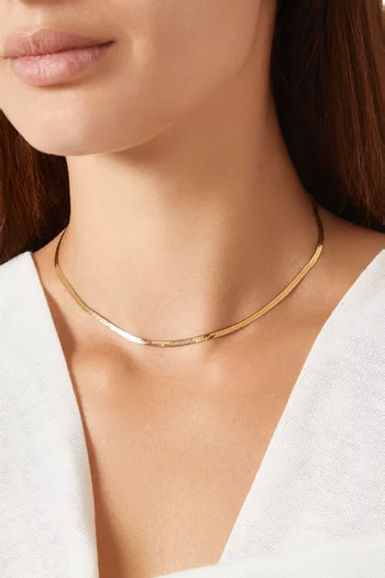 Essential Snake Chain Necklace in 18kt Gold-plated Sterling Silver