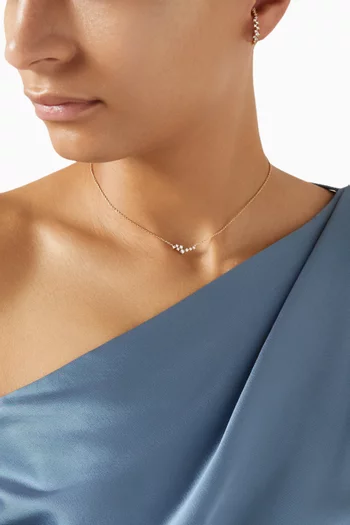 Crystal Scatter Necklace in 18kt Gold-plated Sterling Silver