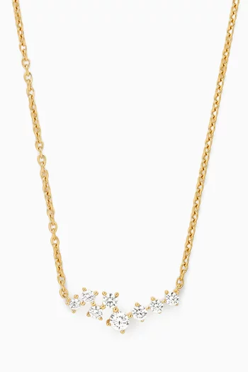 Crystal Scatter Necklace in 18kt Gold-plated Sterling Silver