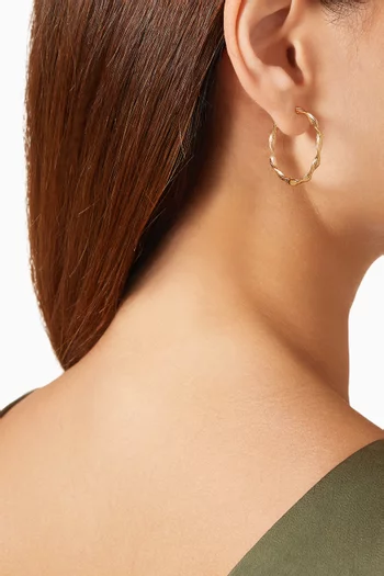Twist Hoop Earrings in 18kt Gold-plated Sterling Silver
