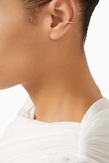 Crystal Single Ear Cuff in 18kt Gold-plated Sterling Silver