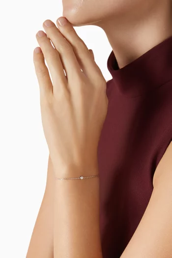 Essential Crystal Charm Bracelet in Sterling Silver