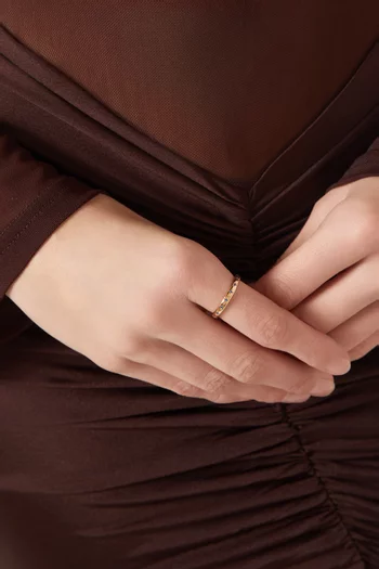 Star Crystal Ring in 18kt Gold-plated Sterling Silver