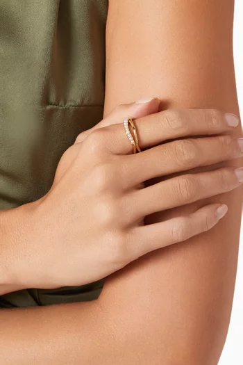 Molten Illusion Pearl Ring in 18kt Gold-plated Sterling Silver