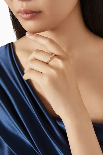 Scatter Band Crystal Ring in 18kt Gold-plated Sterling Silver