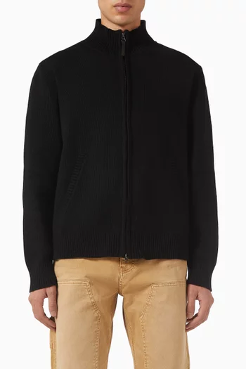 Full-zip Sweater in Organic Cotton
