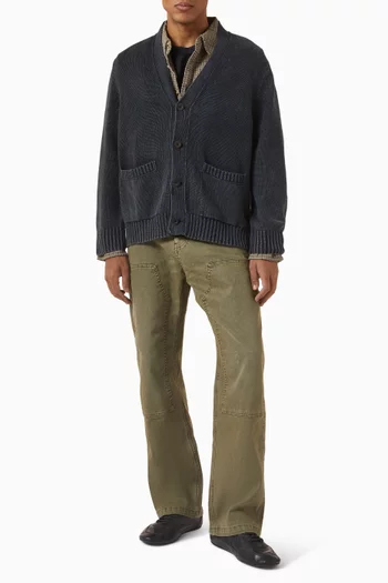 Acid Wash Cardigan in Organic-cotton