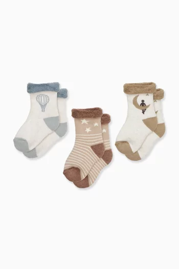Printed Socks, Pack of 3