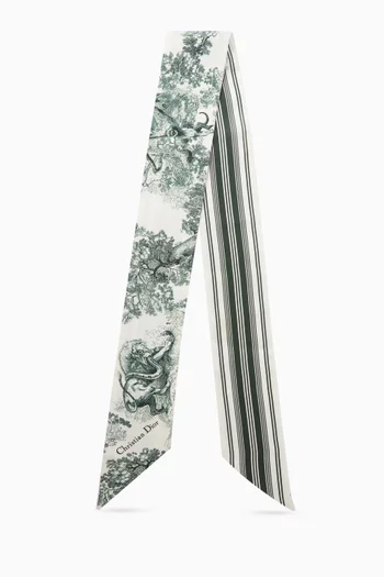 Mitzah Twilly Scarf in Toile De Jouy Silk