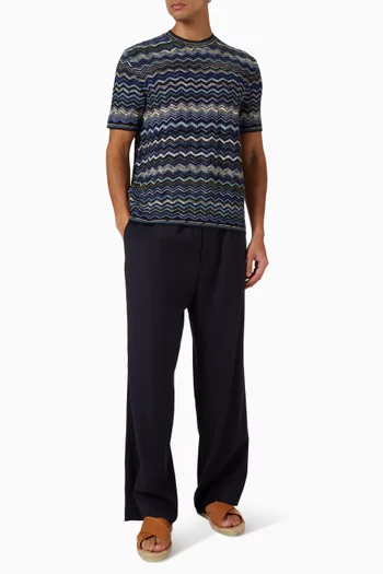 Chevron Pattern T-shirt in Cotton