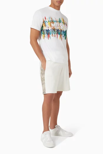 Snake Raschel Detail Sweatshorts