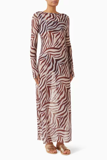 فستان جيزيل متوسط الطول شفاف