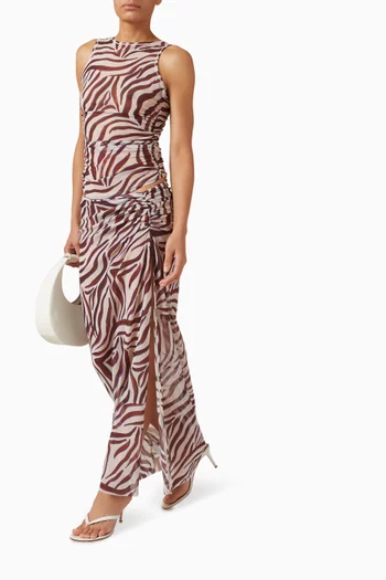 تنورة كلوديا طويلة قماش شبكي