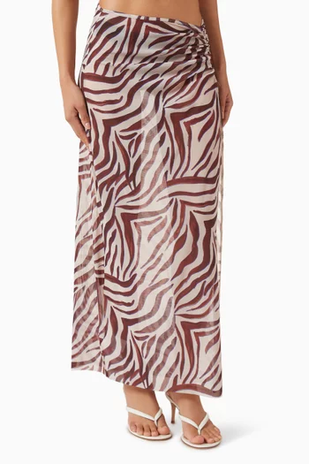 تنورة كلوديا طويلة قماش شبكي