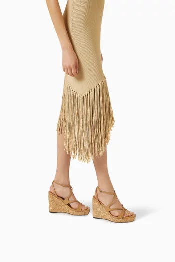 صندل آيلا بكعب ويدج 110 مم جلد