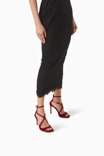 صندل آزيا بكعب 95 مم مخمل