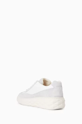 Diamond Maxi Retro Sneakers in Leather & Suede