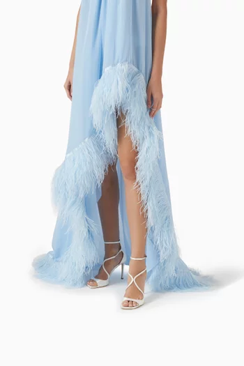 صندل آزيا بكعب 95 مم جلد لامع