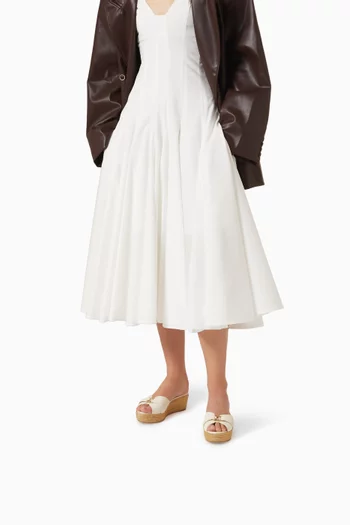 Leda 50 Mule Wedges in Nappa