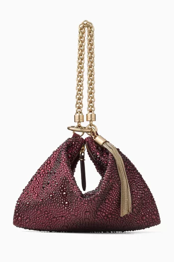 Callie Embellished Clutch in Satin