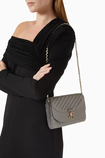 The Curve Clutch Bag in Quilted Leather