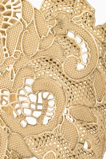 Lace Cut-out Cuff in Gold-tone Brass