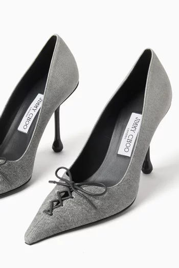 حذاء كلاسيك سكارليت بكعب 95 مم قطن تويل