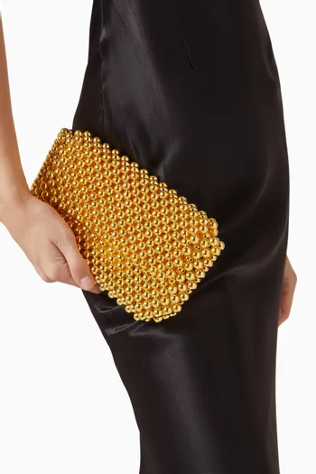 Clover Bead-embellished Clutch