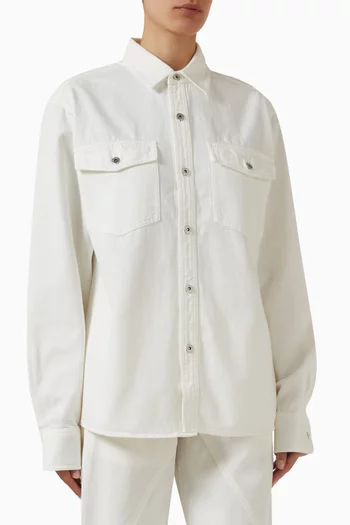 قميص بقصة فضفاضة دينم