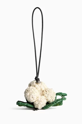 Hand Crochet Cauliflower Bag Charm