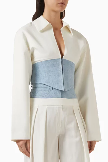 Nina Corset Blazer in Cotton