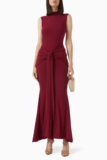 فستان جرازيانا بعقدة جيرسيه