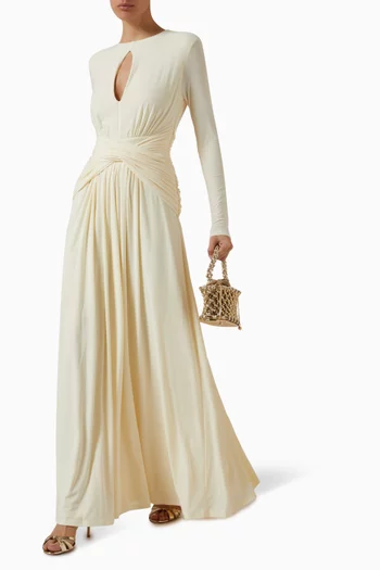 فستان ويز مي بكشكش جيرسيه