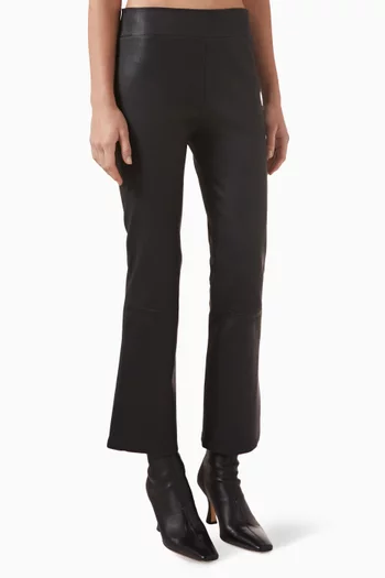 Zaragoza Flared Leggings in Leather