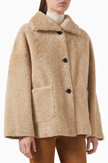 Isabella Reversible Jacket in Shearling & Leather