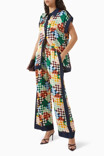 Domino Printed Pants