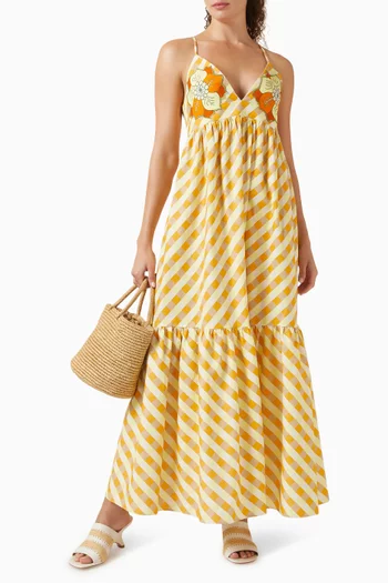 Gingham Slip Dress in Cotton