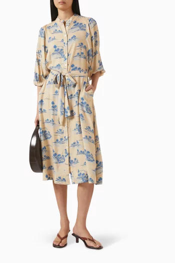 Kauai Drop-waist Shirtdress in Viscose