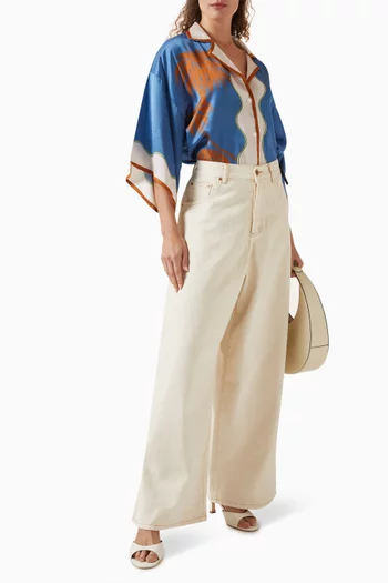 Kauai Printed Shirt in Cotton Voile