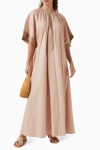 Smocked Maxi Dress in Cotton