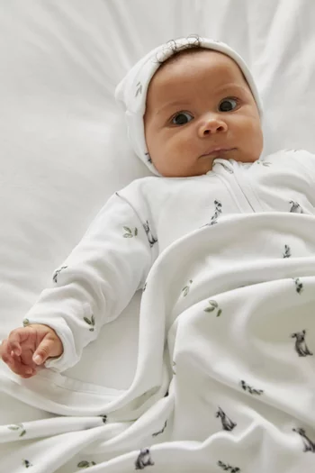 Brown Bear Zip Sleepsuit in Bamboo & Cotton