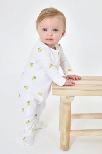 Lemon Zip Sleepsuit in Bamboo & Cotton