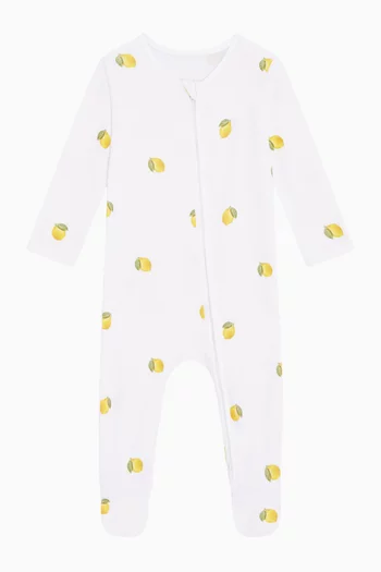 Lemon Zip Sleepsuit in Bamboo & Cotton
