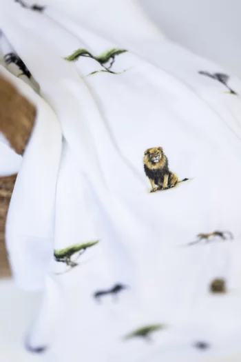 Safari Baby Blanket in Bamboo & Cotton