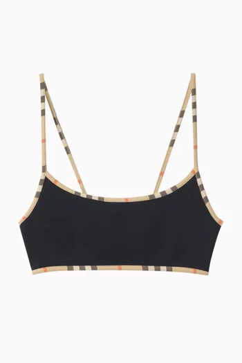 قطعة بيكيني علوية ستارلا بحواف بنقشة مربعات