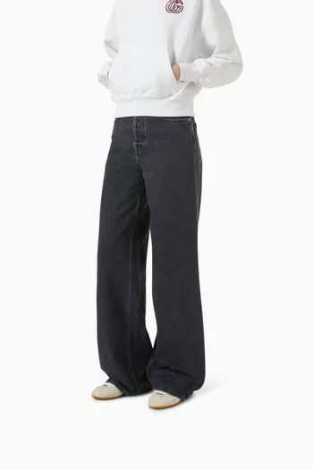 Shift Washed-effect Sneakers in Leather